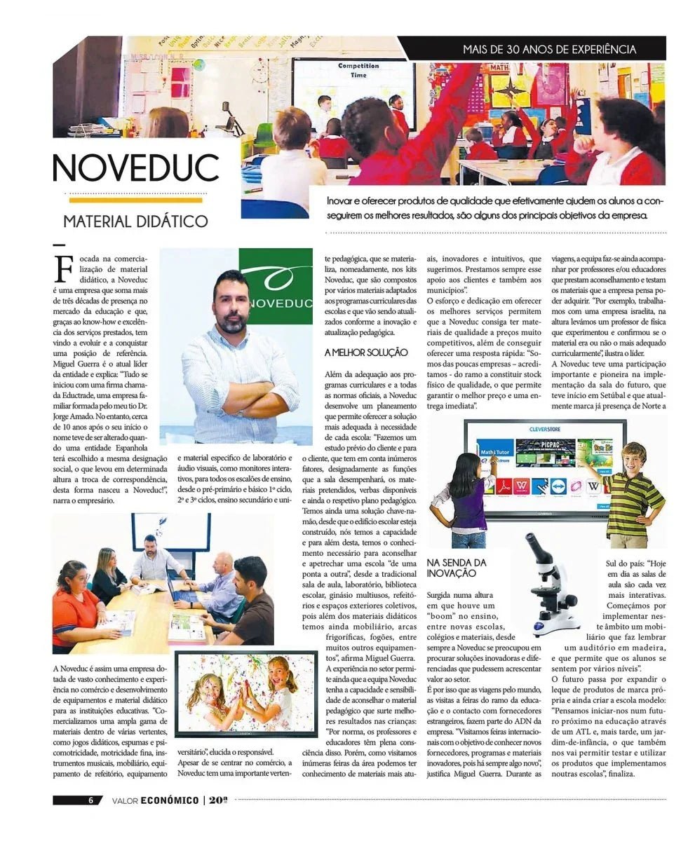 Noveduc nas páginas do Jornal DN - NOVEDUC Equipamento Laboratório e Formação Profissional