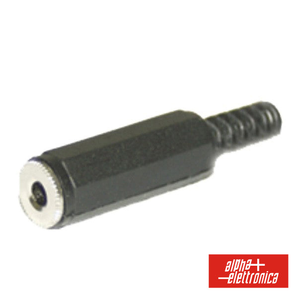 Ficha Jack Fêmea 3.5Mm Stereo C/ Proteção De Cabo