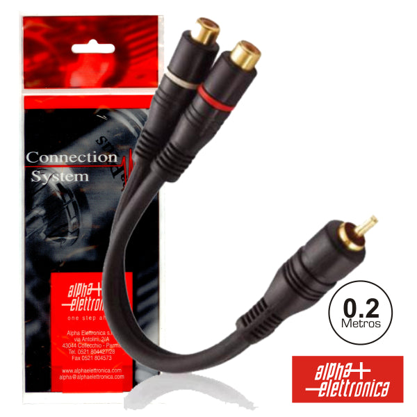 Cabo Rca Macho / 2Rca Fêmea 0.2M Blister