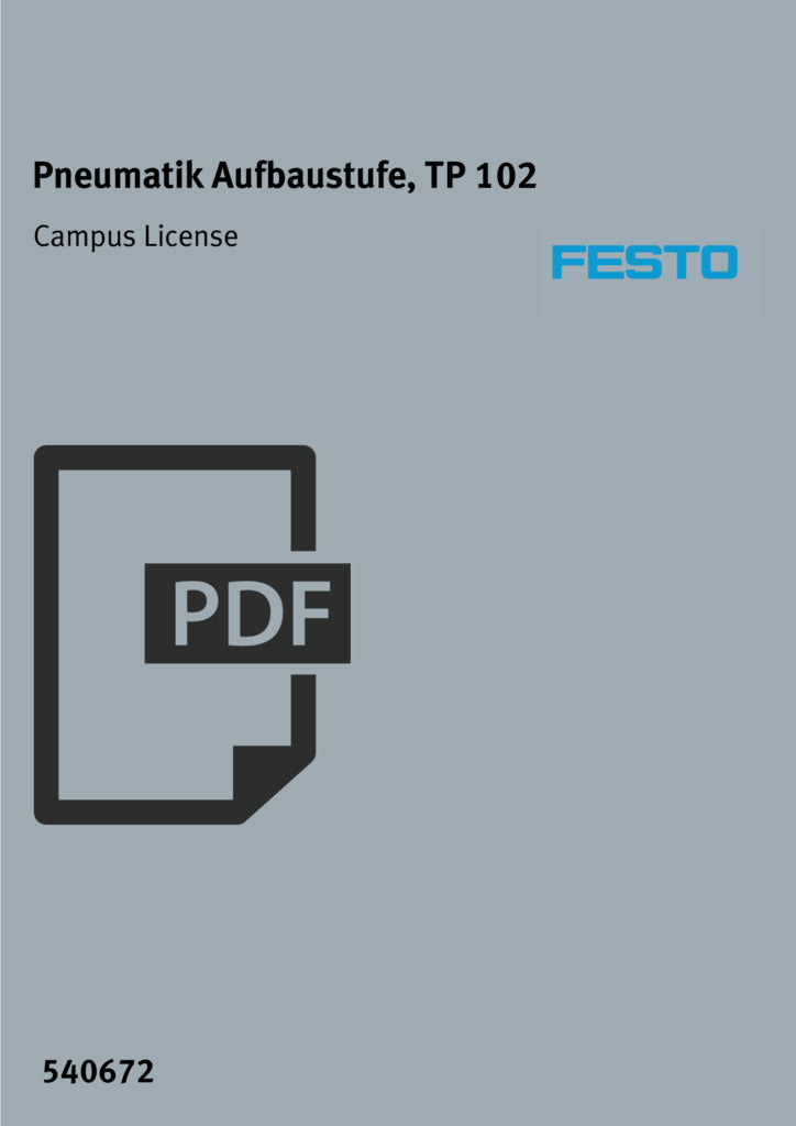 Licença de Campus, Pneumática, Nivel Avançado TP 102