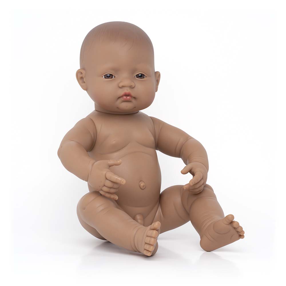 Boneco Bebé Latino-Americano 40cm (Enviado em Saco e sem Roupa Interior)