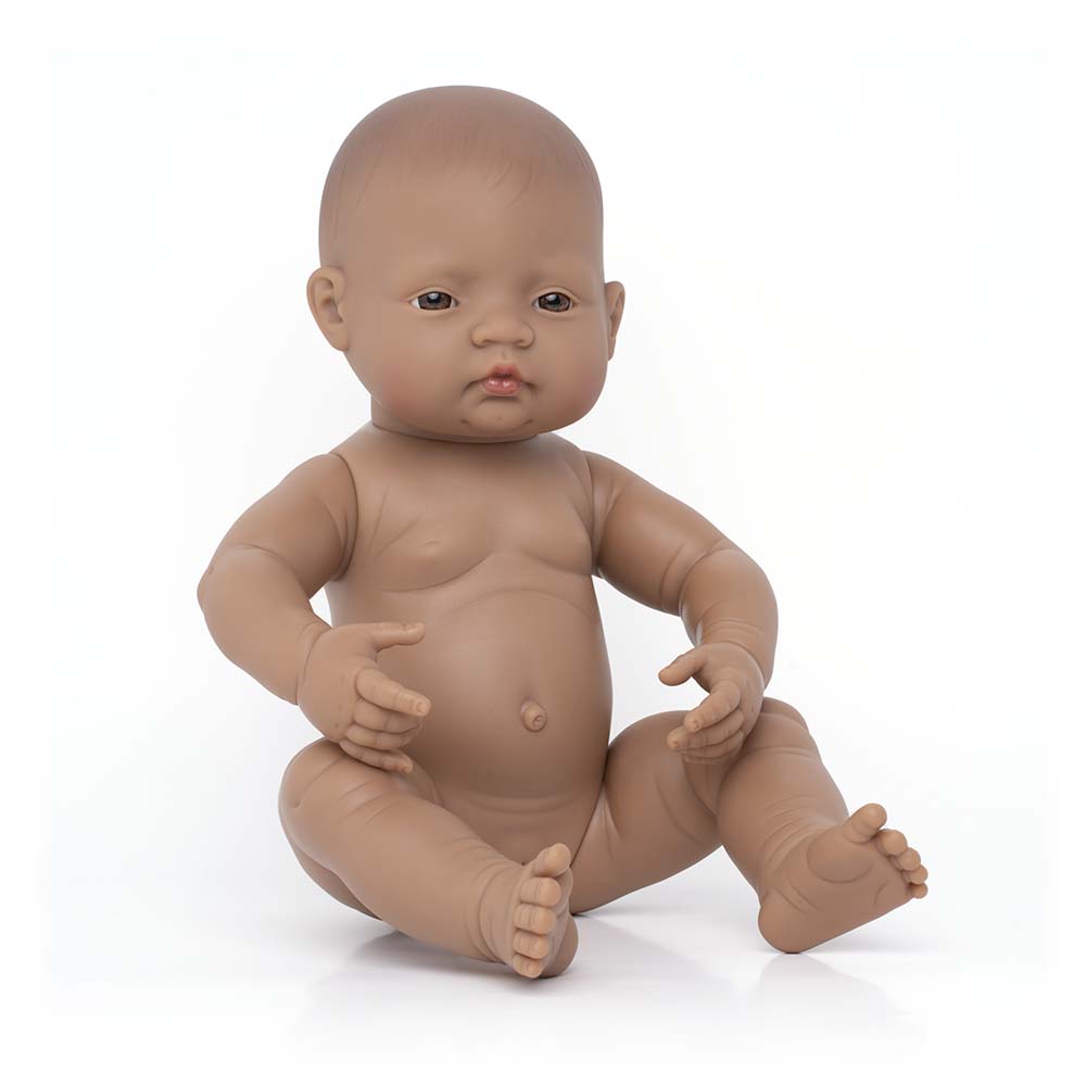 Boneca Bebé Latino-Americana 40cm (Enviado em Saco e sem Roupa Interior)