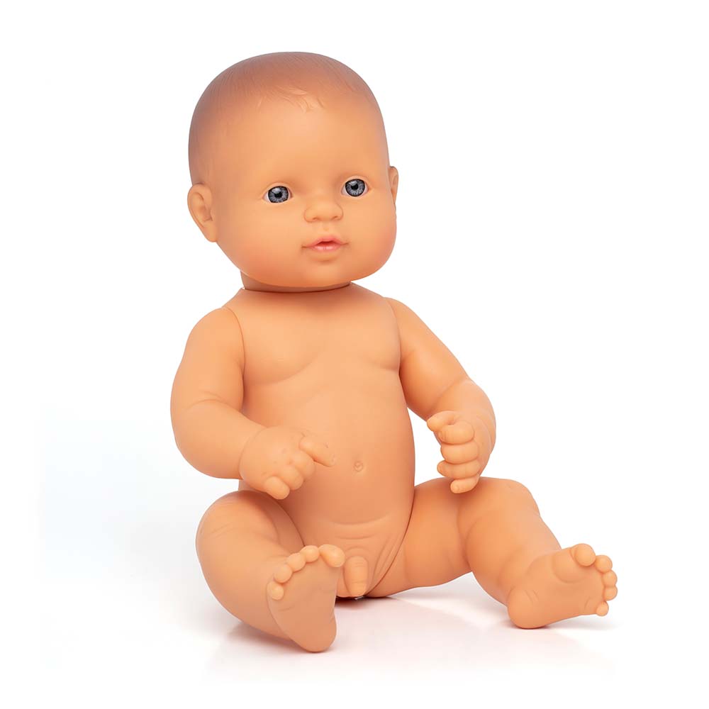 Boneco Bebé Europeu 32cm (Enviado em Saco e sem Roupa Interior)