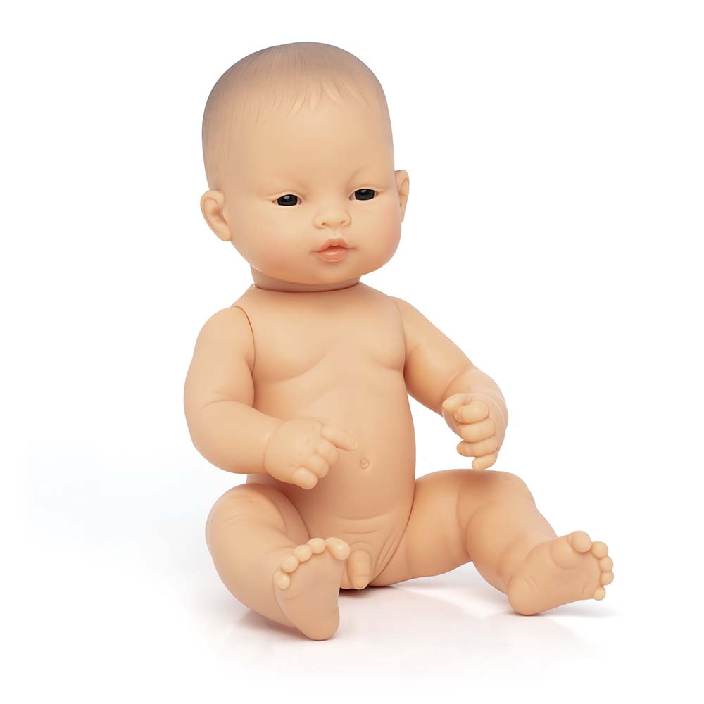 Boneco Bebé Asiático 32cm (Enviado em Saco e sem Roupa Interior)