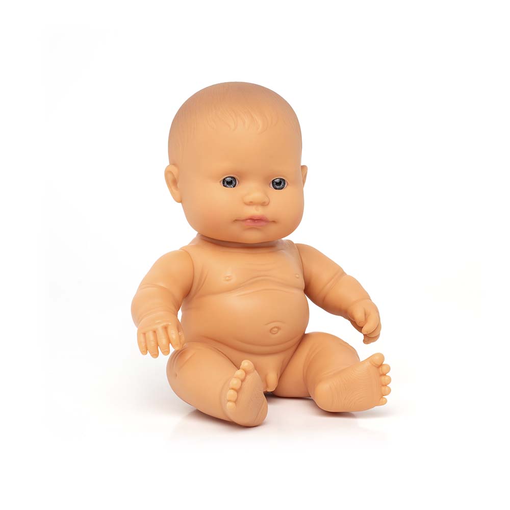 Boneco Bebé Europeu 21cm (Enviado em Saco e sem Roupa Interior)