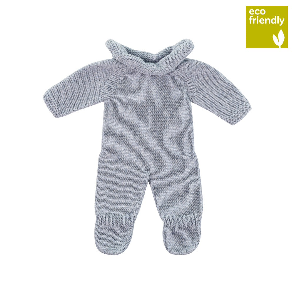 Conjunto de Pijama Malha Cinza para Boneco Bebé 32cm