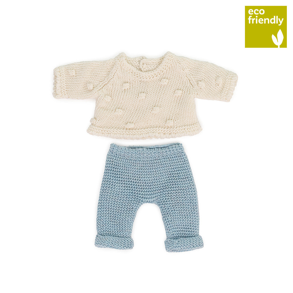 Conjunto de Calça e Camisola para Boneco Bebé 21cm