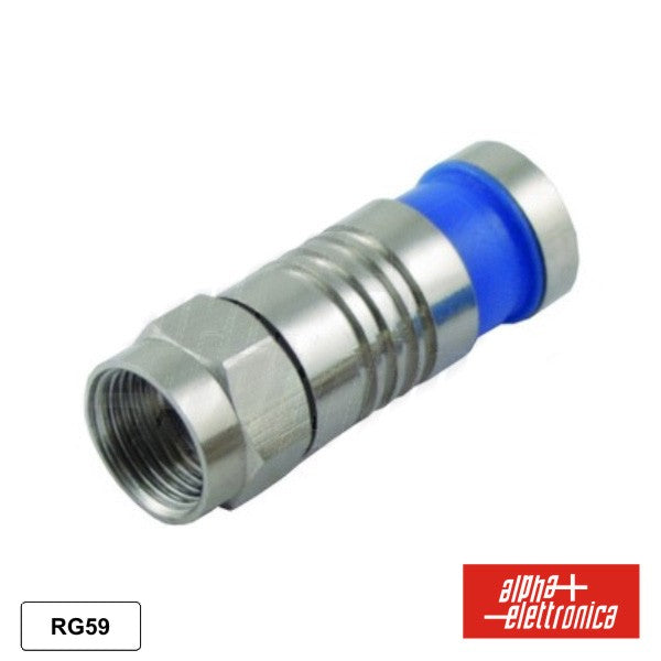 Ficha F Macho Compressão P/ Cabo 6.1Mm Rg59