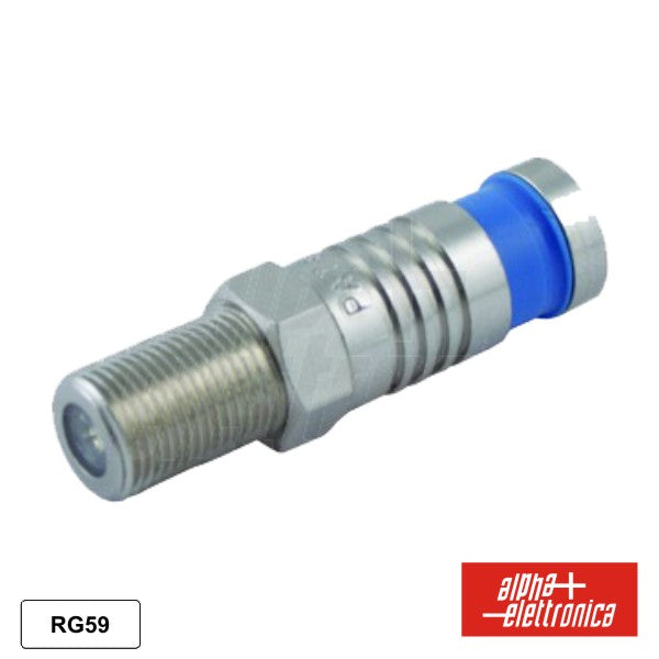 Ficha F Fêmea De Compressão P/ Cabo 6.1Mm Rg59