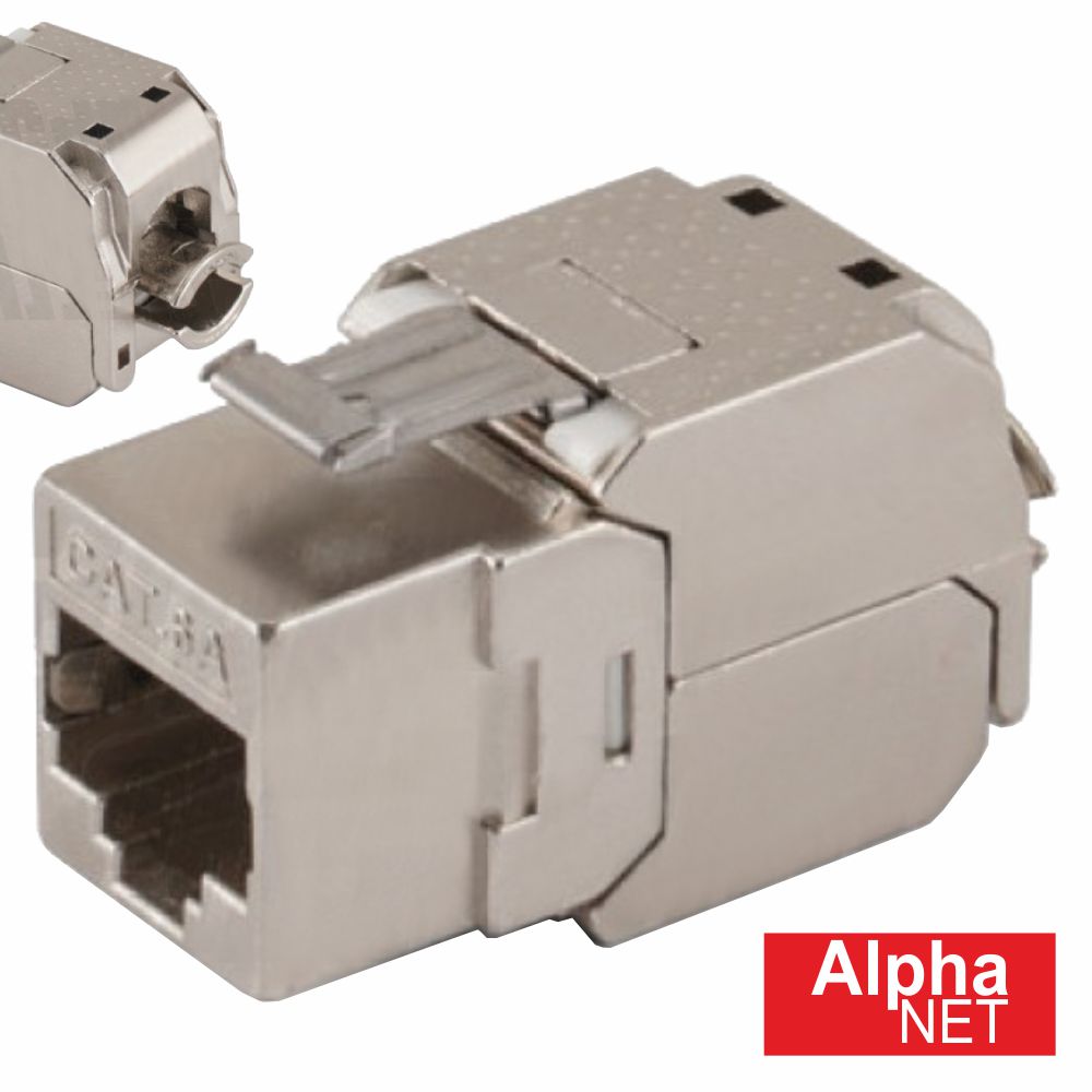 Ficha Rj45 Modular 8P8C Cat6 Keystone Metálica