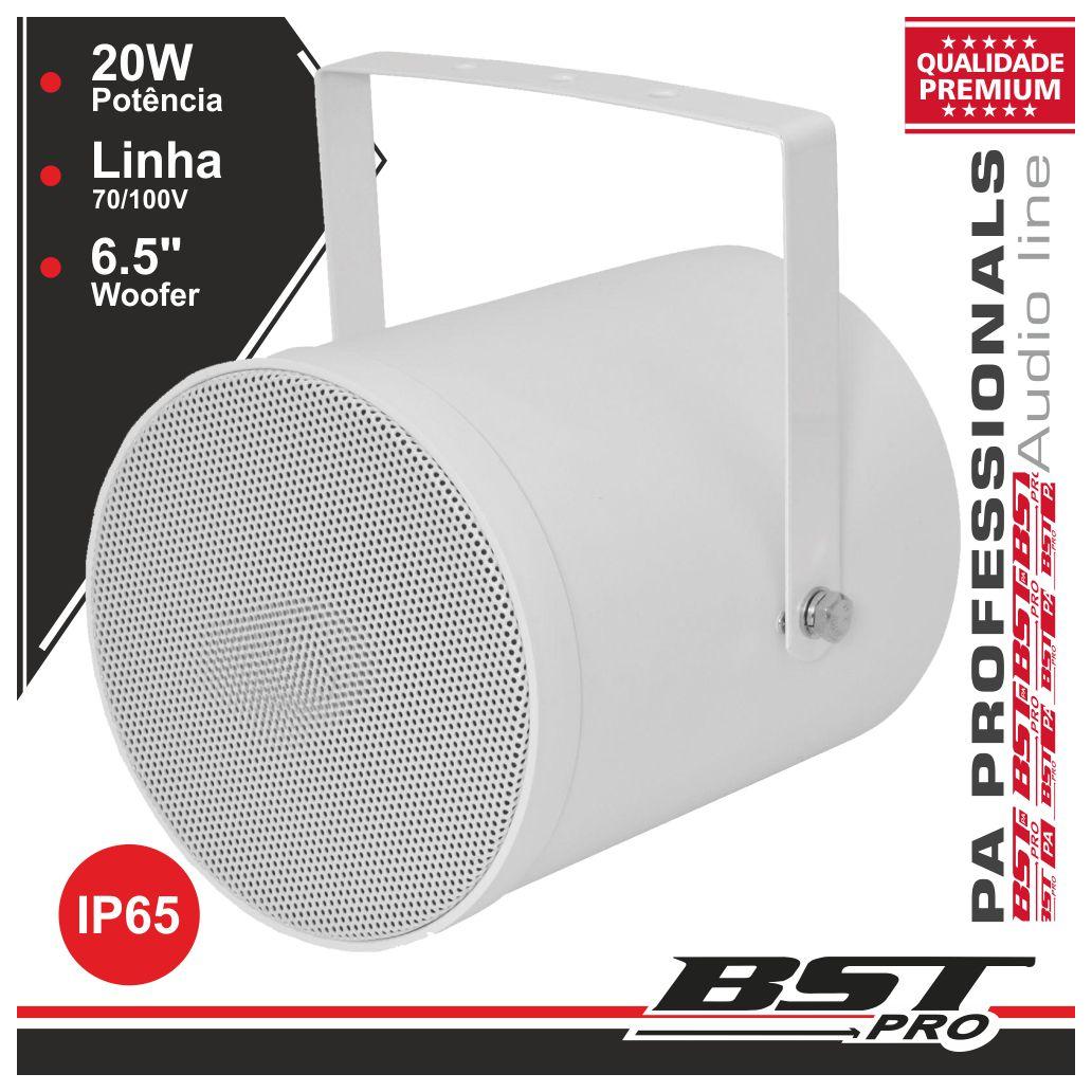 Altifalante Projetor Som PA 100V 6" 20W IP65 ABS Branco