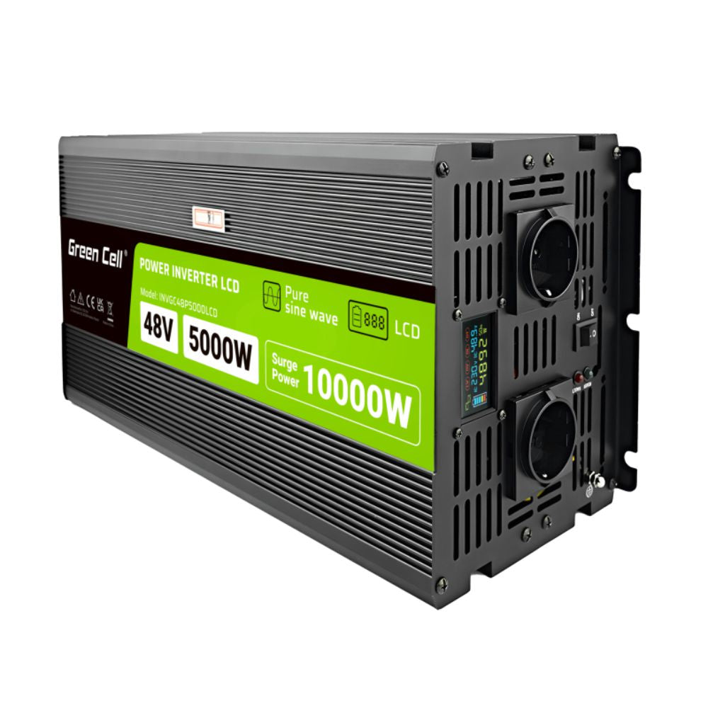 Conversor 48V-230V 5000W Onda Pura C/ Lcd Green Cell