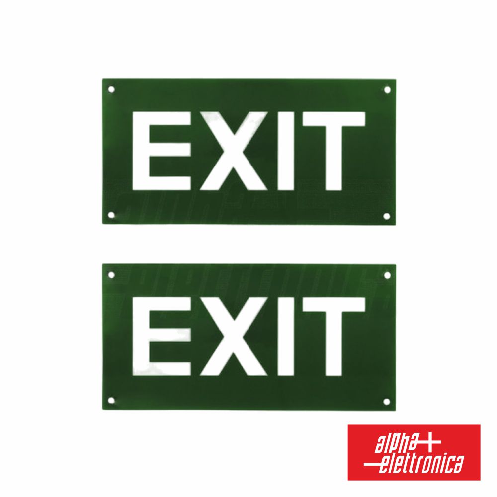 Conjunto De Dois Pictogramas "Exit" P/ Kl996-00 Alpha