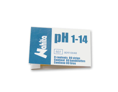 Papel Indicador Ph 1-14, 80 Tiras