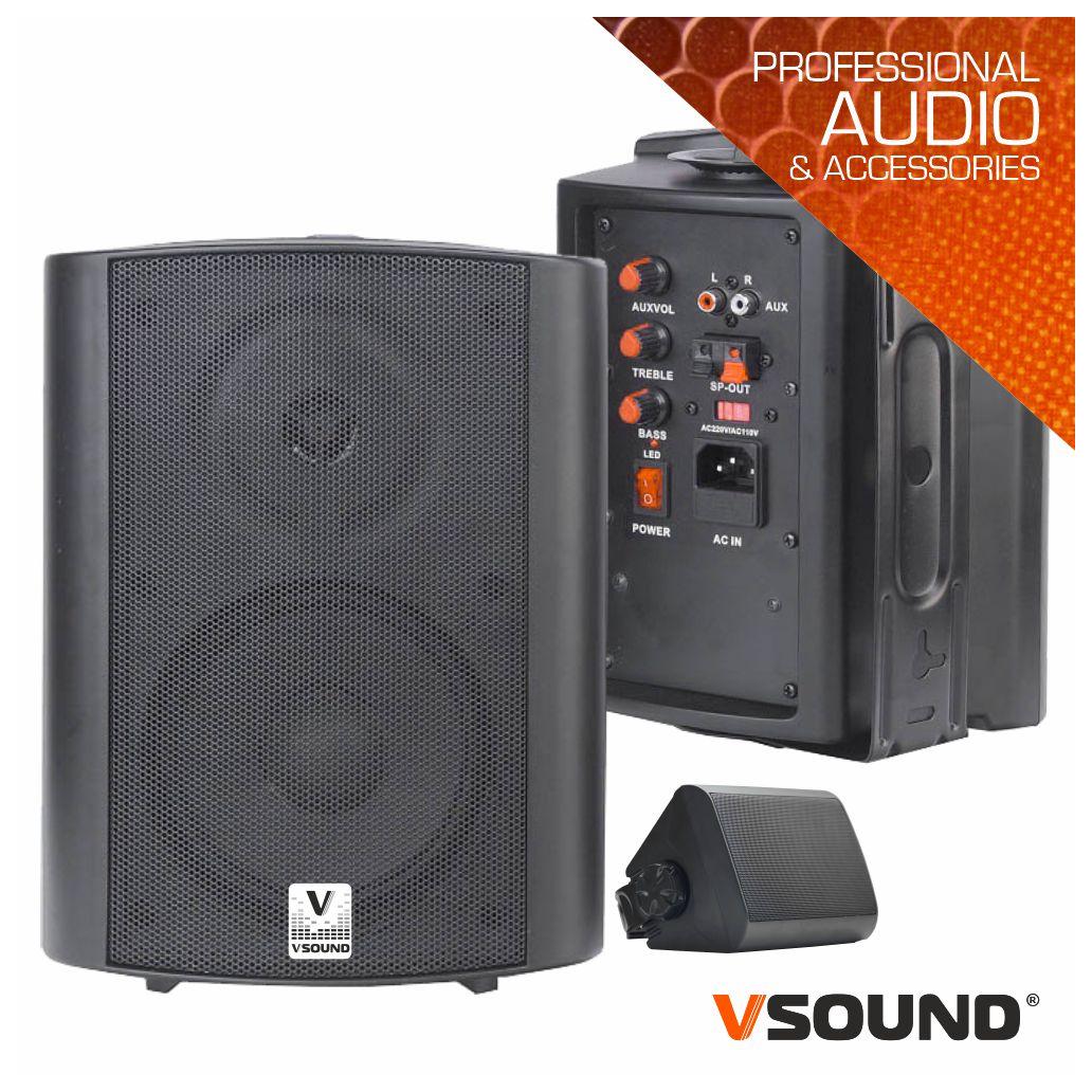 Conjunto 2 Colunas 5" Passiva+amplificada 20W VSOUND