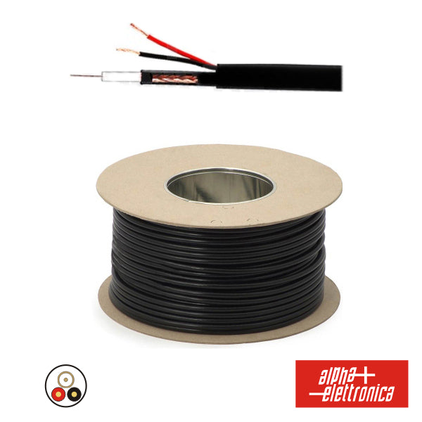 Cabo Coaxial 75 Ohm Rg59 2X0.5Mm² C/ Alimentação