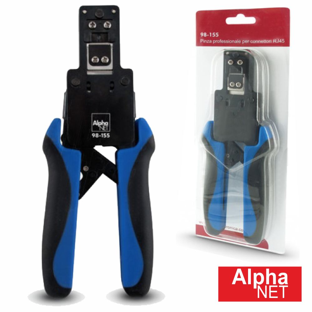 Alicate De Cravar 6P6C/6P4C/8P8C/Rj12/Rj45 Passante Alphanet - NOVEDUC Equipamento Laboratório e Formação Profissional