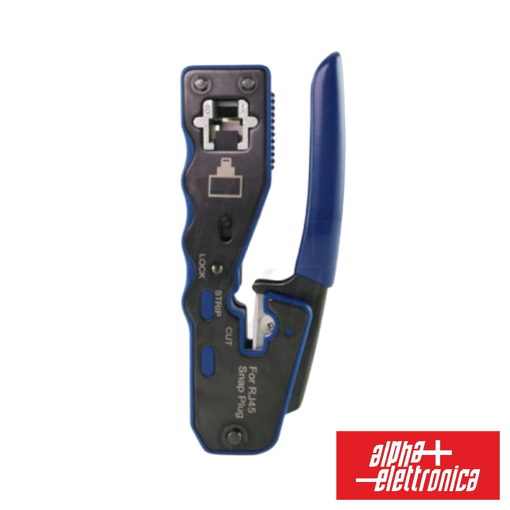 Alicate De Cravar 8P8C/Rj45 Passante Alphanet - NOVEDUC Equipamento Laboratório e Formação Profissional