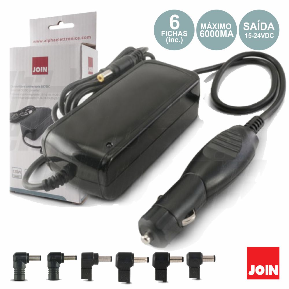 Alimentador Estabilizado 15-24V 6A 120W C/ 6 Fichas P/ Auto