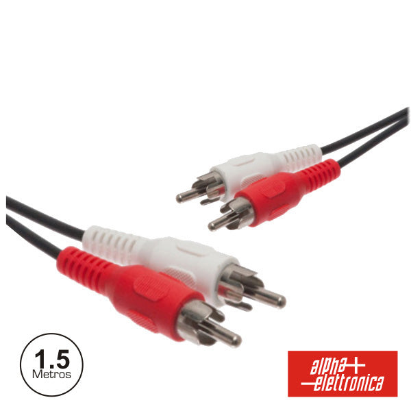 Cabo 2-Rca Macho / 2-Rca Macho 1.5M Pvc - NOVEDUC Equipamento Laboratório e Formação Profissional