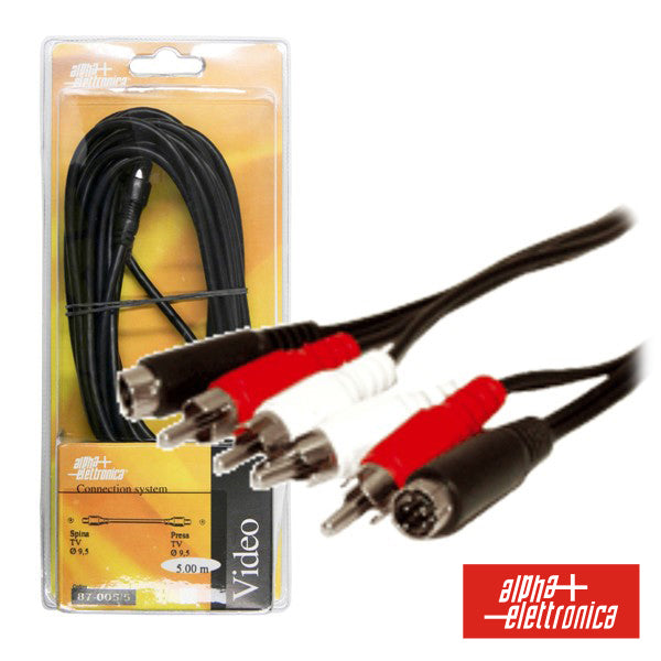 Cabo 2-Svhs Macho / 4-Rca Áudio Macho 1.5M Blister - NOVEDUC Equipamento Laboratório e Formação Profissional