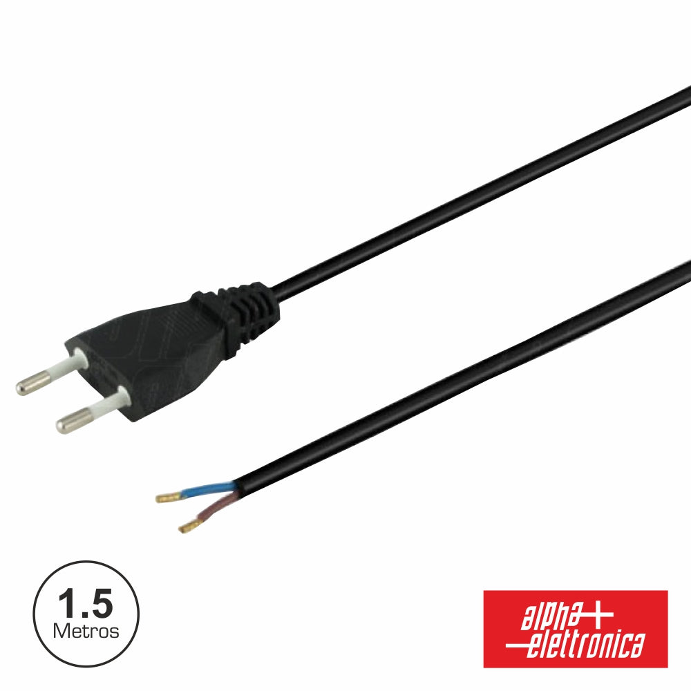 Cabo De Alimentação Macho 2P Blister - NOVEDUC Equipamento Laboratório e Formação Profissional