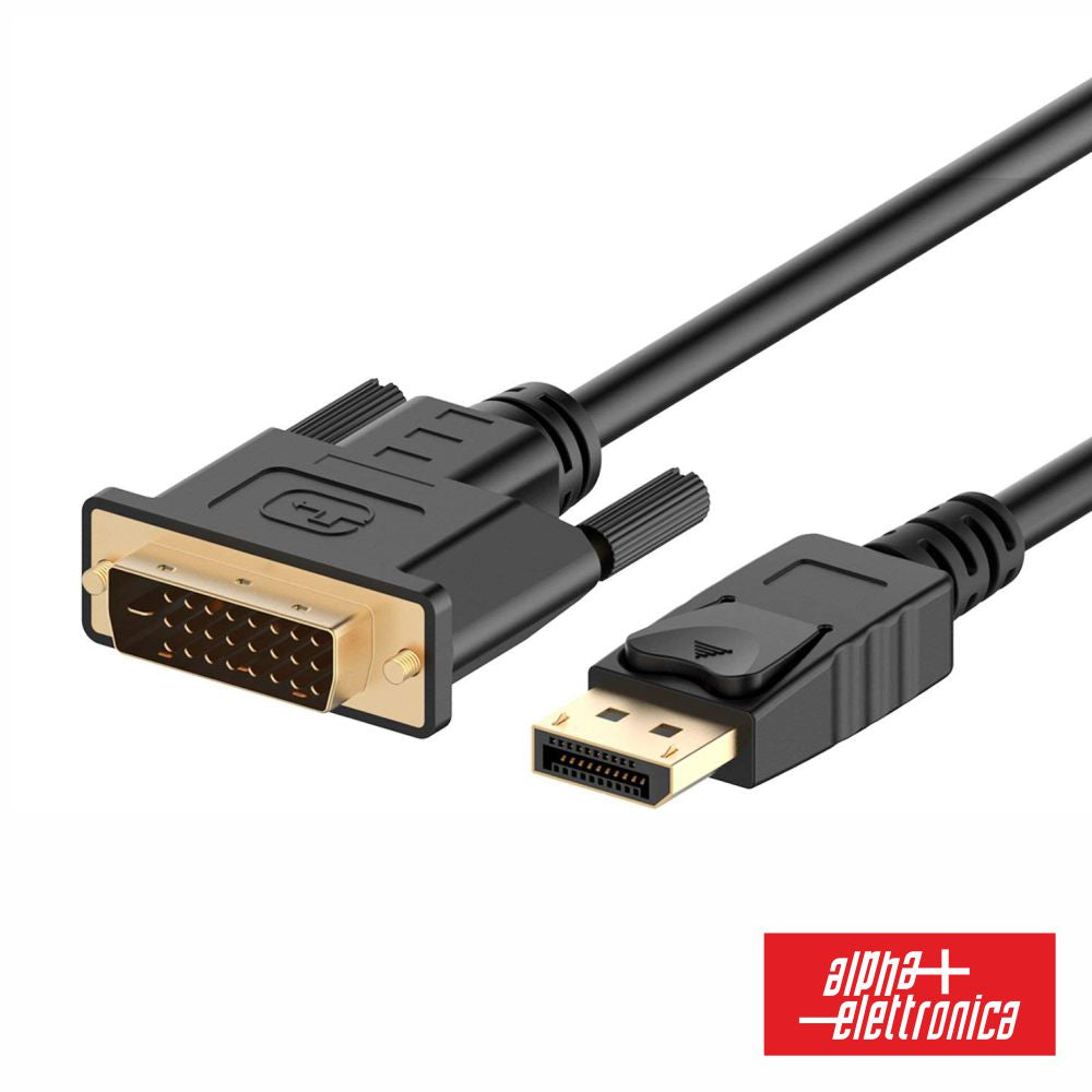 Cabo Displayport Macho / Dvi-D Dual Link Macho 1.8M Alpha - NOVEDUC Equipamento Laboratório e Formação Profissional