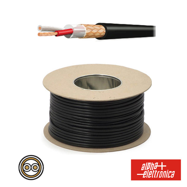 Cabo Eletronica 2 Condutores + Malha 2X0.50 °5.3 Preto - NOVEDUC Equipamento Laboratório e Formação Profissional