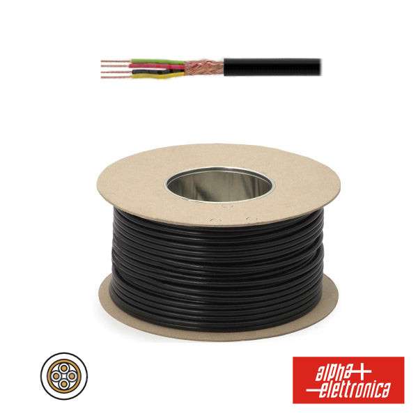 Cabo Eletronica 4 Condutores + Malha 4X0.22 °5 Preto - NOVEDUC Equipamento Laboratório e Formação Profissional