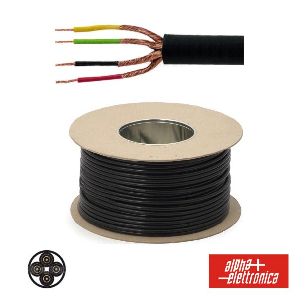 Cabo Eletronica 4 Condutores + Malha 4X0.22 °5 Preto - NOVEDUC Equipamento Laboratório e Formação Profissional022WTR144S