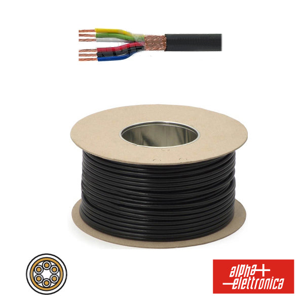Cabo Eletronica 6 Condutores + Malha 6X0.22 °5.60 Preto - NOVEDUC Equipamento Laboratório e Formação Profissional