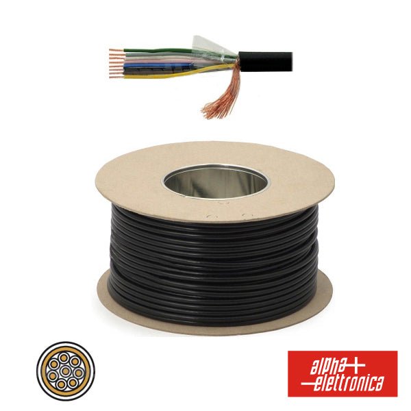 Cabo Eletronica 8 Condutores + Malha 8X0.22 °6.00 Preto - NOVEDUC Equipamento Laboratório e Formação Profissional022WTR182
