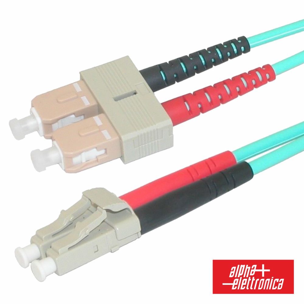 Cabo Fibra Óptica Multimodo Om3 3Mm Sc/Upc-Lc/Upc 1M Alpha - NOVEDUC Equipamento Laboratório e Formação Profissional