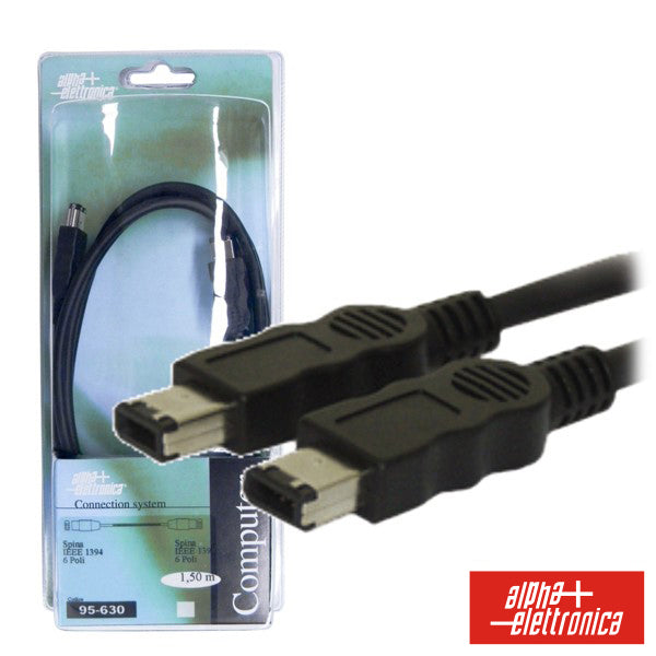 Cabo Firewire Ieee 1394 6P Macho / 6P Macho 1.5M Blister - NOVEDUC Equipamento Laboratório e Formação Profissional