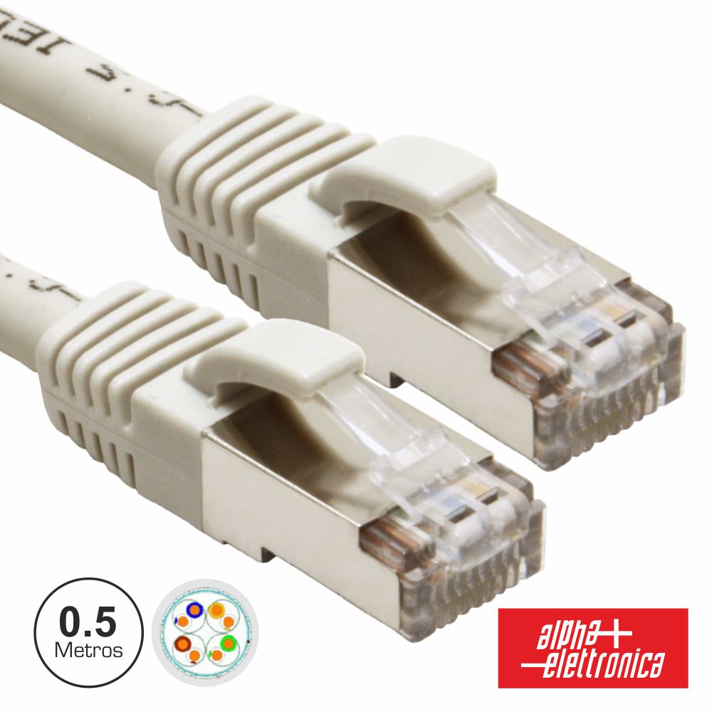 Cabo Ftp Cat6E 0.5M Cinzento - NOVEDUC Equipamento Laboratório e Formação Profissional