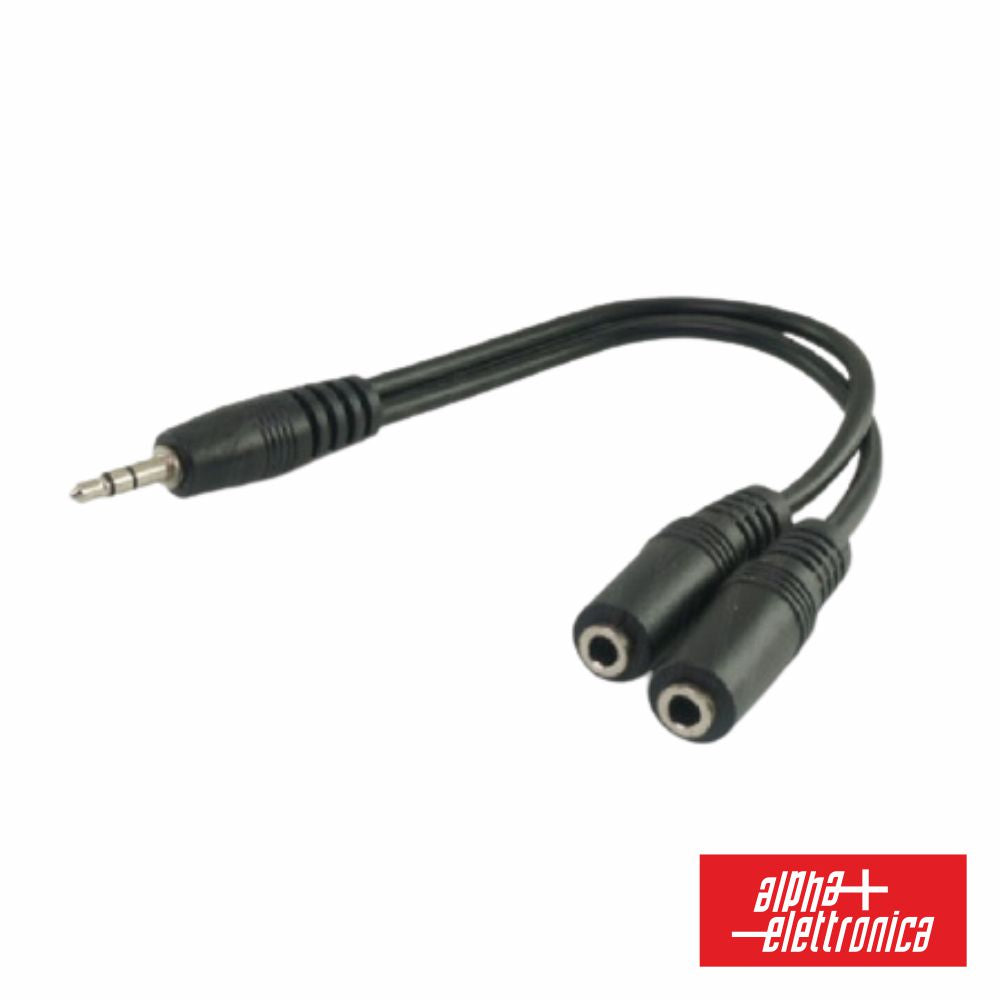 Cabo Jack 3.5Mm Macho / 2 Jack 3.5Mm Fêmea 0.2M St - NOVEDUC Equipamento Laboratório e Formação Profissional