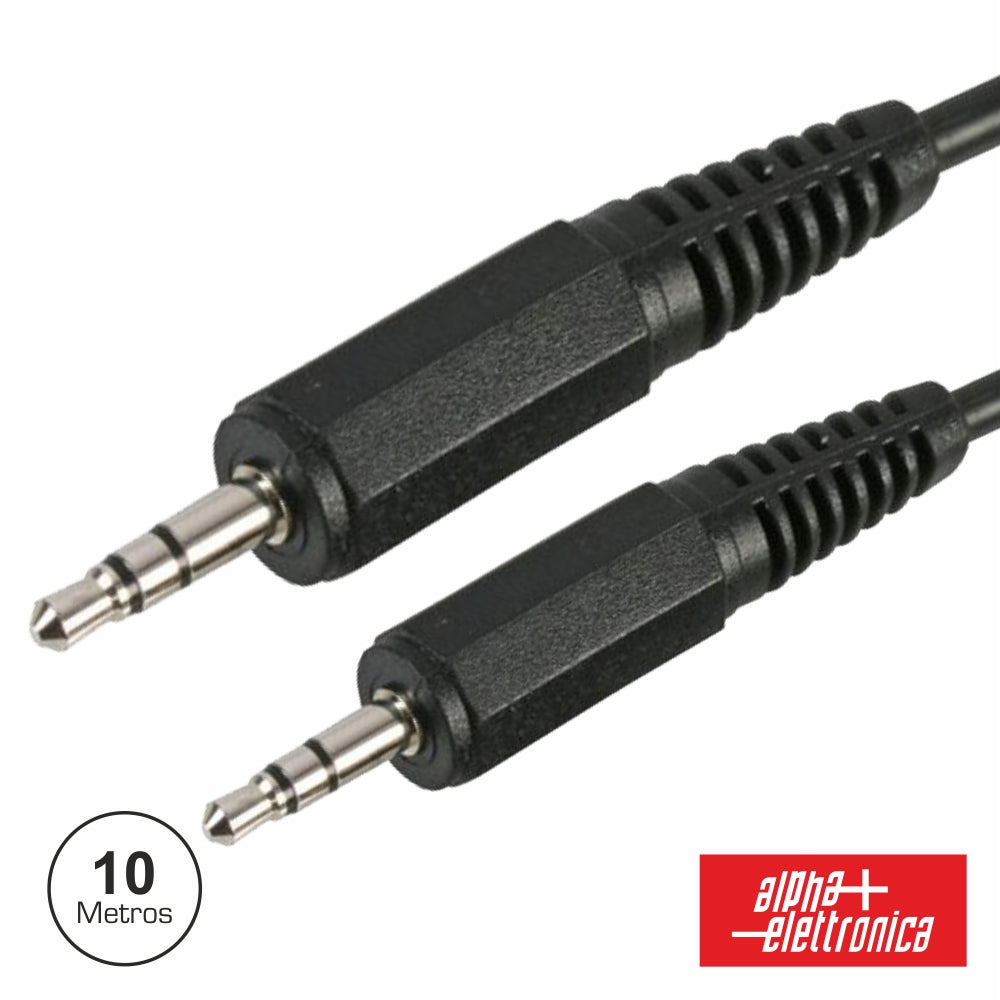 Cabo Jack 3.5Mm Macho / Jack 3.5Mm Macho 10M St - NOVEDUC Equipamento Laboratório e Formação Profissional