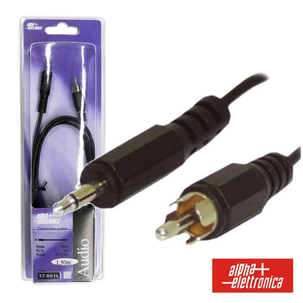 Cabo Jack 3.5Mm Macho / Rca Macho Preto 1.5M Mn Blister - NOVEDUC Equipamento Laboratório e Formação Profissional02217 - 001L