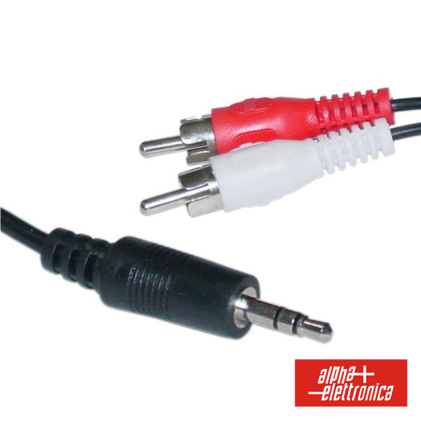 Cabo Jack 3.5Mm Macho St / 2-Rca Macho 10M - NOVEDUC Equipamento Laboratório e Formação Profissional