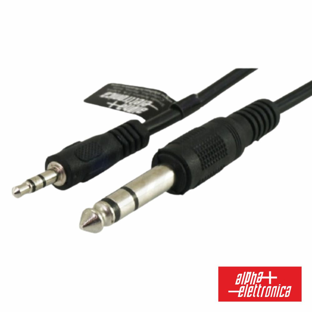 Cabo Jack 3.5Mm Macho St / Jack 6.35Mm Macho St 1.5M Alpha - NOVEDUC Equipamento Laboratório e Formação Profissional