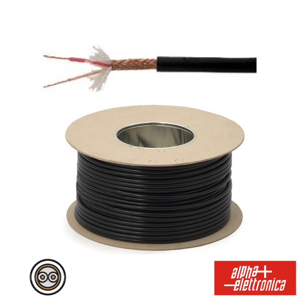 Cabo Microfone 2 Condutores + Malha 2X0.25Mm Ø5.5Mm Preto - NOVEDUC Equipamento Laboratório e Formação Profissional