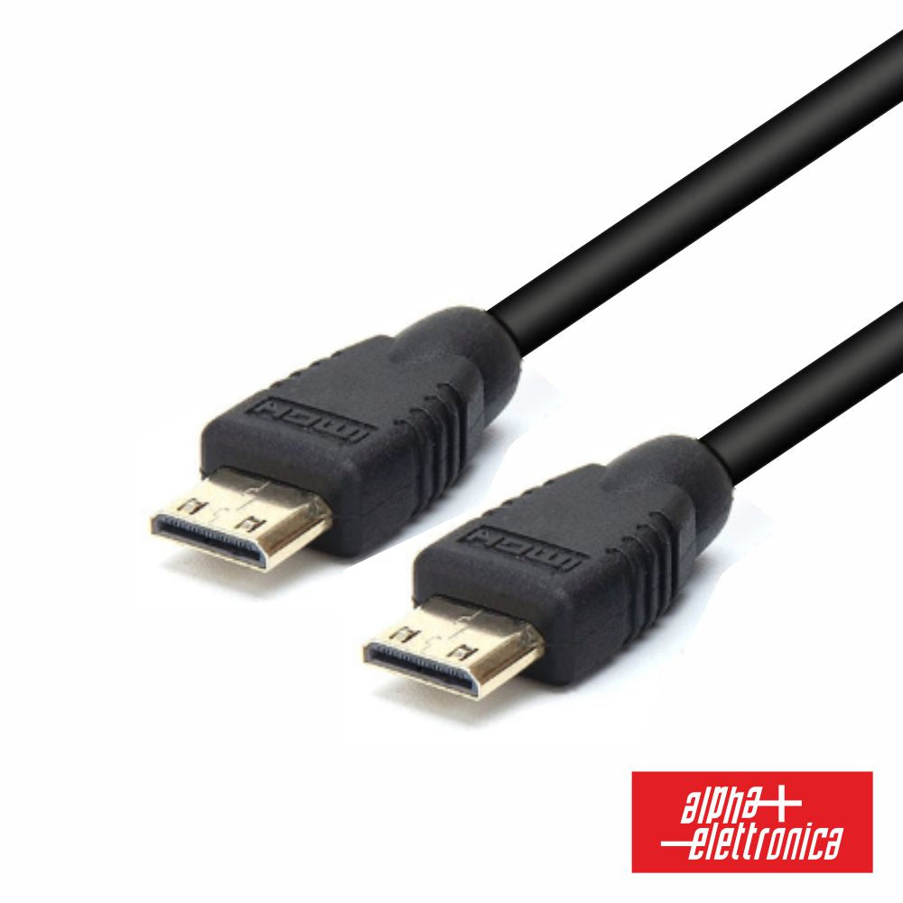 Cabo Mini Hdmi Dourado Macho / Mini Hdmi Macho Preto 2.5M - NOVEDUC Equipamento Laboratório e Formação Profissional