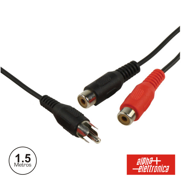 Cabo Rca Macho / 2Rca Fêmea 1.5M - NOVEDUC Equipamento Laboratório e Formação Profissional
