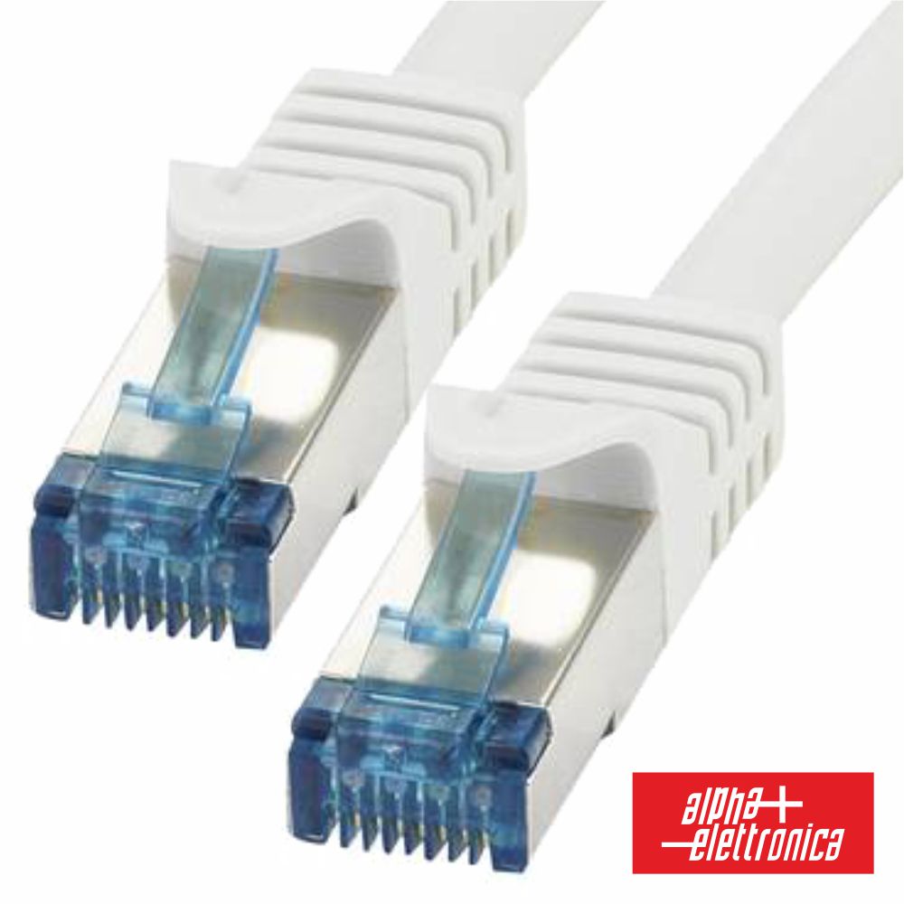 Cabo S/Ftp Cat6A Lszh Cobre Puro 1M Branco - NOVEDUC Equipamento Laboratório e Formação Profissional