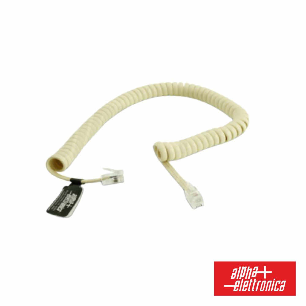 Cabo Telefone 4P4C Espiral Marfim 2.1M - NOVEDUC Equipamento Laboratório e Formação Profissional