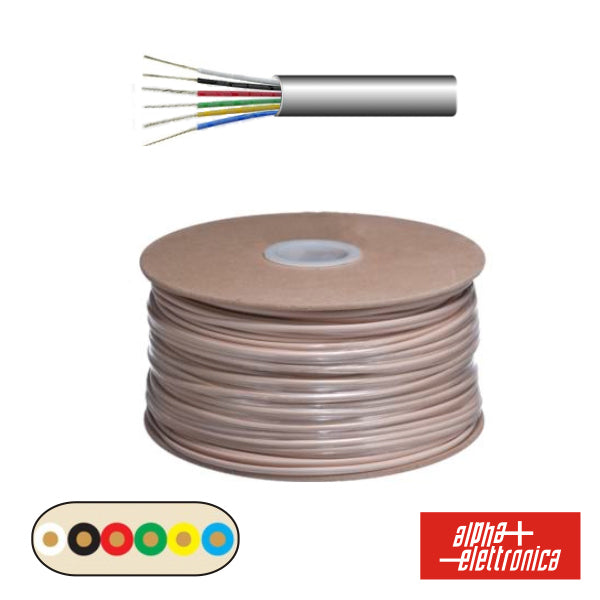 Cabo Telefone 6 Condutores 6X0.14Mm Dim 6.9X2.55 - NOVEDUC Equipamento Laboratório e Formação Profissional