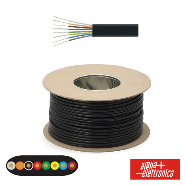 Cabo Telefone 8 Condutores 8X0.14Mm Dim 9.0X2.3 Preto - NOVEDUC Equipamento Laboratório e Formação Profissional