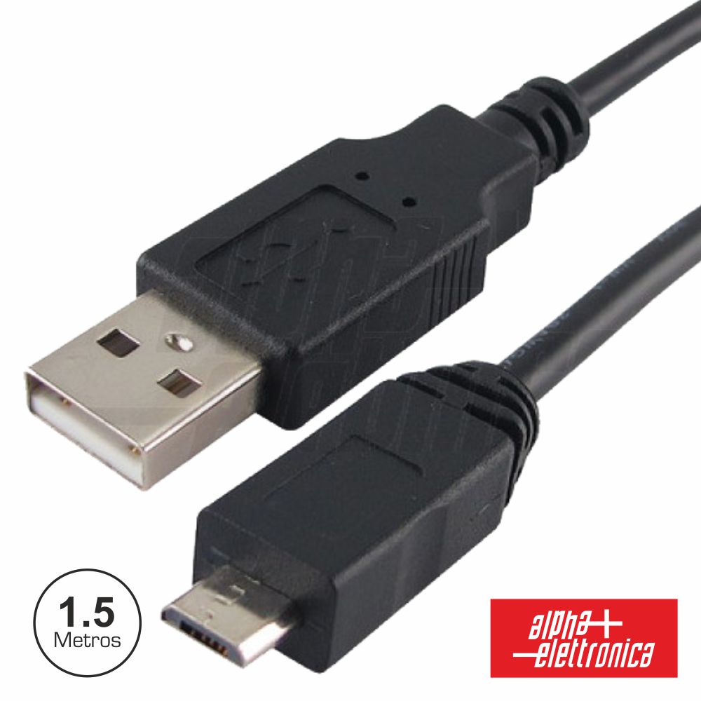 Cabo Usb-A 2.0 Macho / Micro Usb-B Macho 1.5M - NOVEDUC Equipamento Laboratório e Formação Profissional