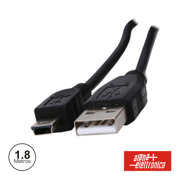 Cabo Usb-A 2.0 Macho / Mini Usb-B Macho 1.8M - NOVEDUC Equipamento Laboratório e Formação Profissional