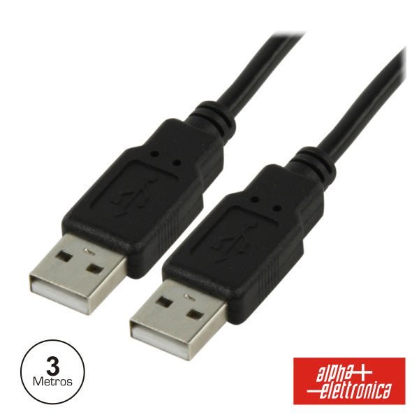 Cabo Usb - A 2.0 Macho / Usb - A Macho 3M - NOVEDUC Equipamento Laboratório e Formação Profissional02295 - 600/3A
